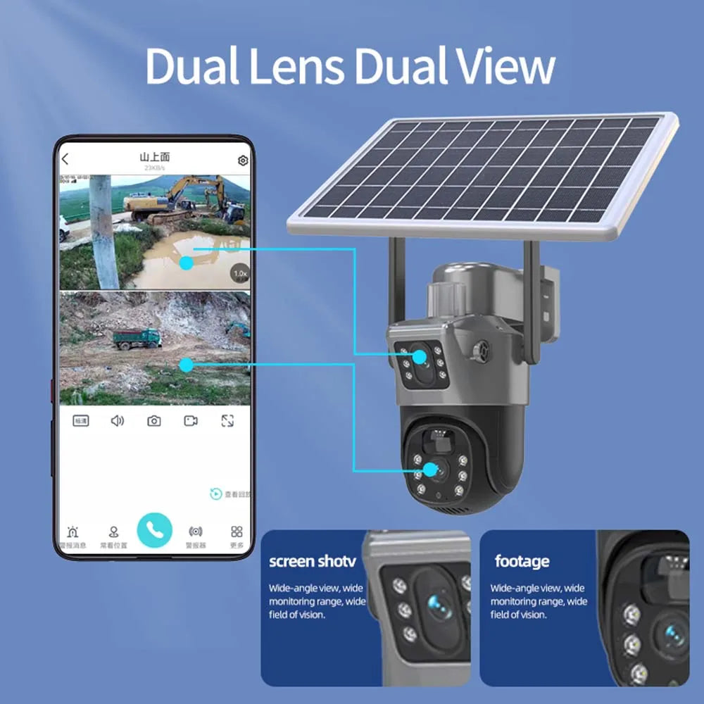 SMARTEX 8MP 4K WiFi SOLAR CAMERA - Wireless + MEMORY CARD 64GB