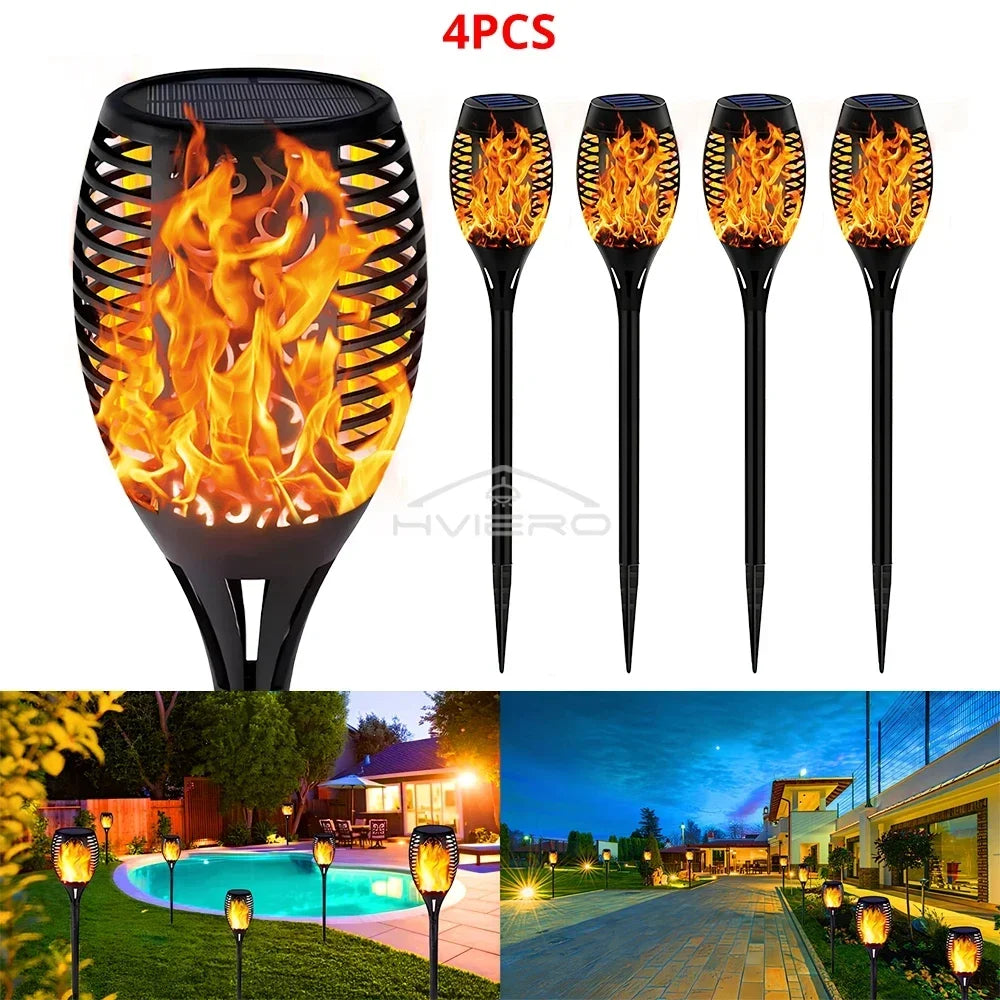 SMARTEX Solar Flame Light Outdoor - Waterproof Lamp For Outdoor