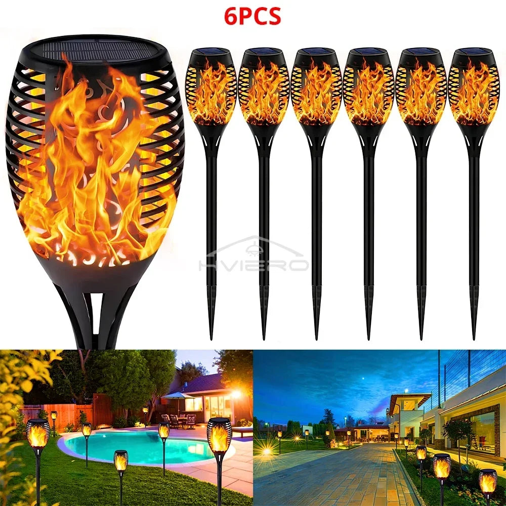 SMARTEX Solar Flame Light Outdoor - Waterproof Lamp For Outdoor