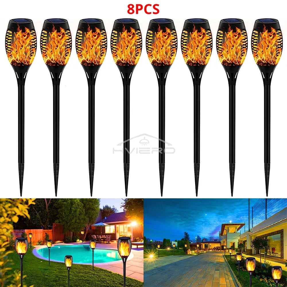 SMARTEX Solar Flame Light Outdoor - Waterproof Lamp For Outdoor