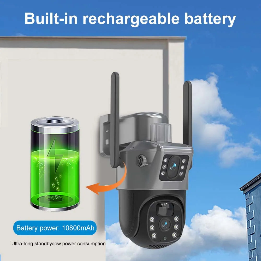 SMARTEX 8MP 4K WiFi SOLAR CAMERA - Wireless + MEMORY CARD 64GB