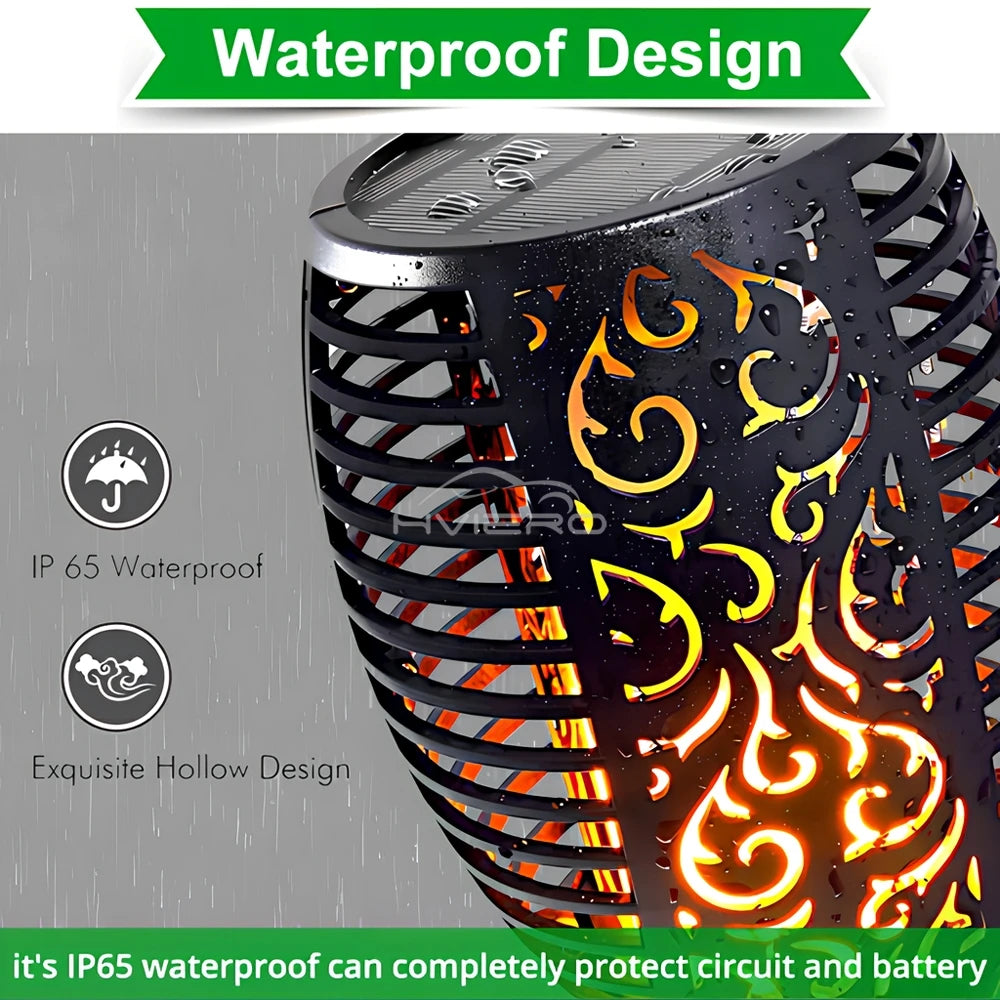 SMARTEX Solar Flame Light Outdoor - Waterproof Lamp For Outdoor