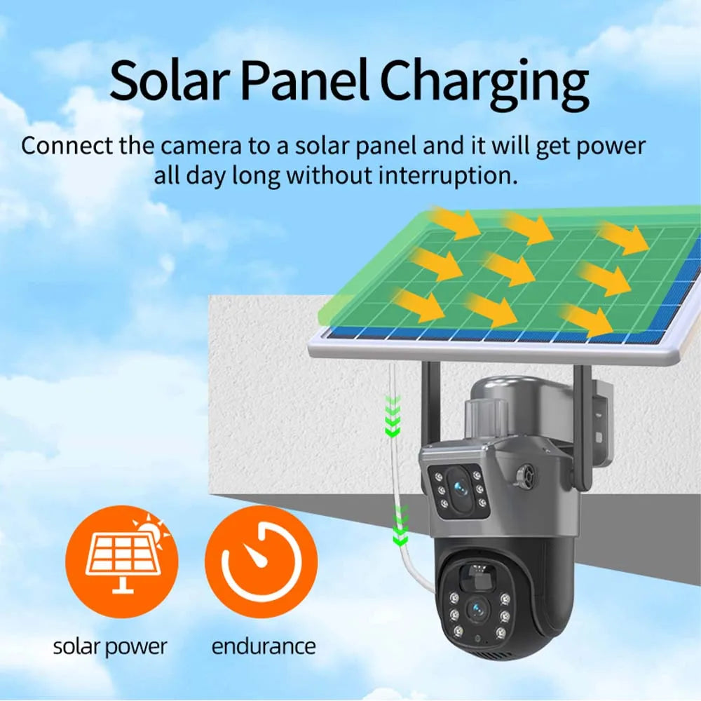SMARTEX 8MP 4K WiFi SOLAR CAMERA - Wireless + MEMORY CARD 64GB