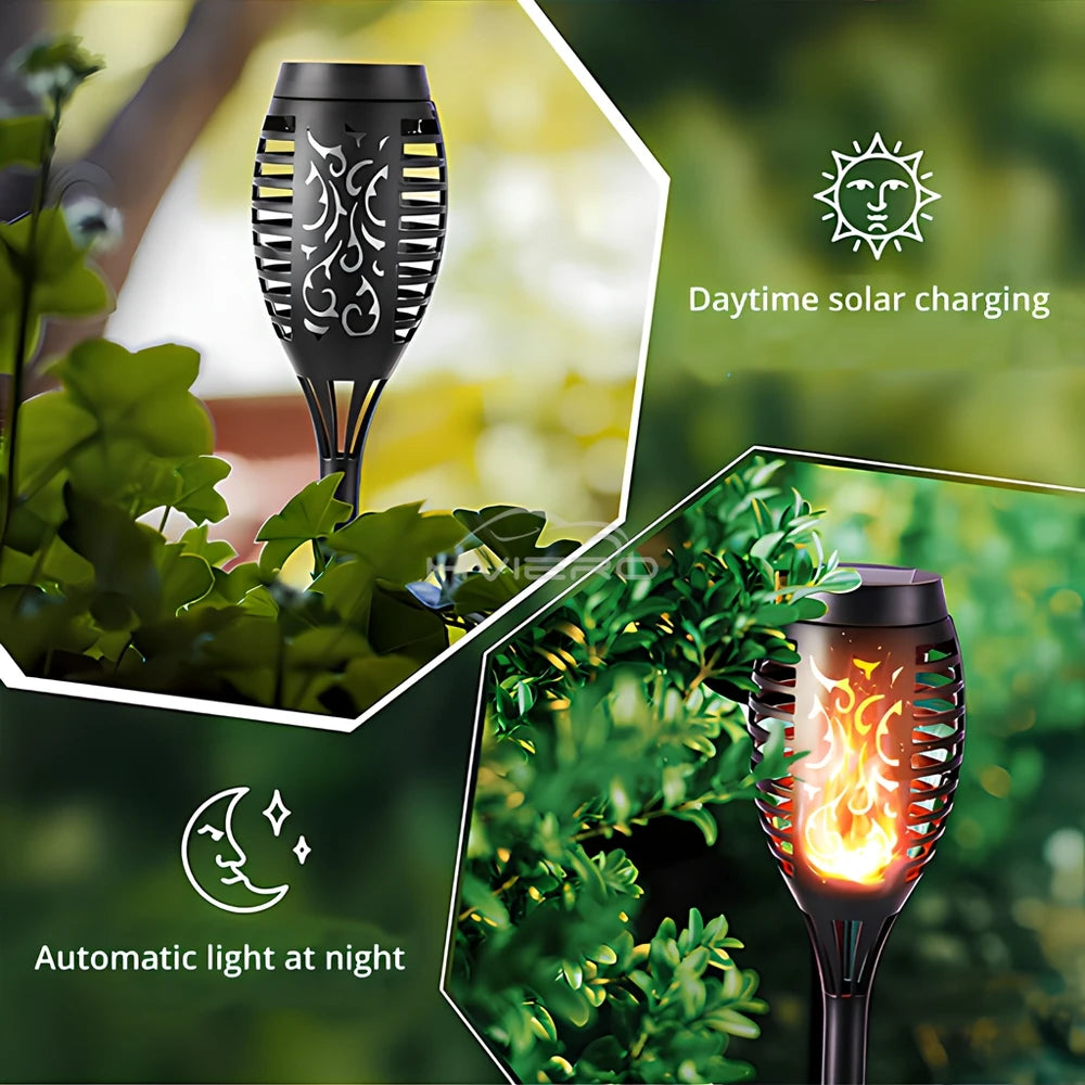 SMARTEX Solar Flame Light Outdoor - Waterproof Lamp For Outdoor