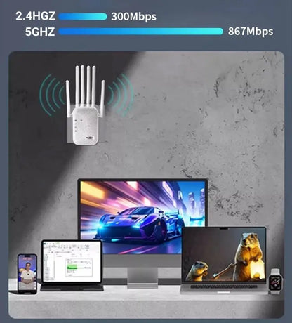 SMARTEX 1200Mbps WiFi Repeater - Dual Band Wireless