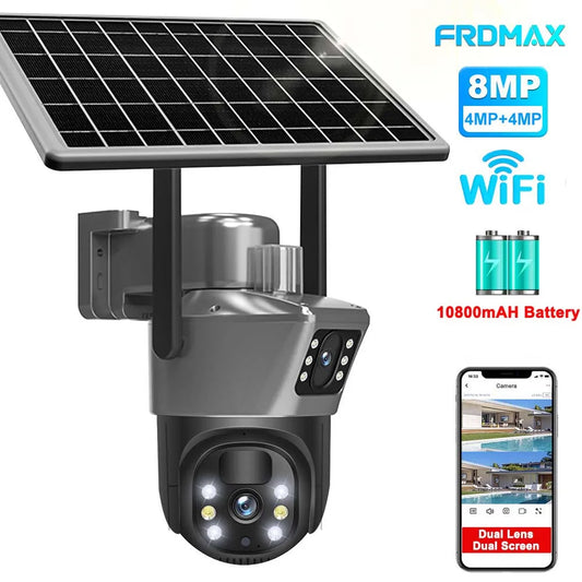 SMARTEX 8MP 4K WiFi SOLAR CAMERA - Wireless + MEMORY CARD 64GB